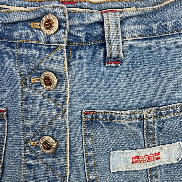 Vintage Jean button front skort 100% cotton by Squeeze Jeans - Picture 3 of 7